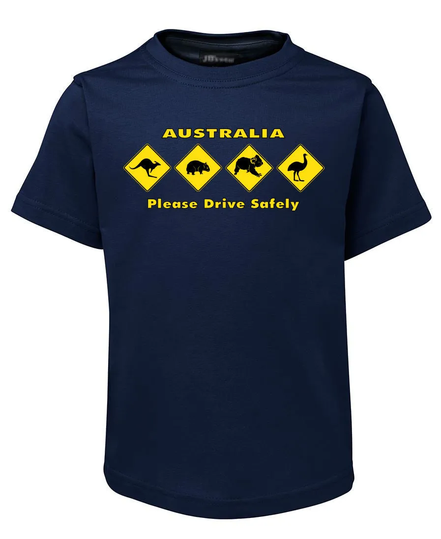 Australian Animal Road Signs Childrens T-Shirt (Various Colours)
