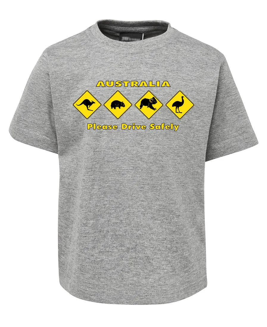 Australian Animal Road Signs Childrens T-Shirt (Various Colours)