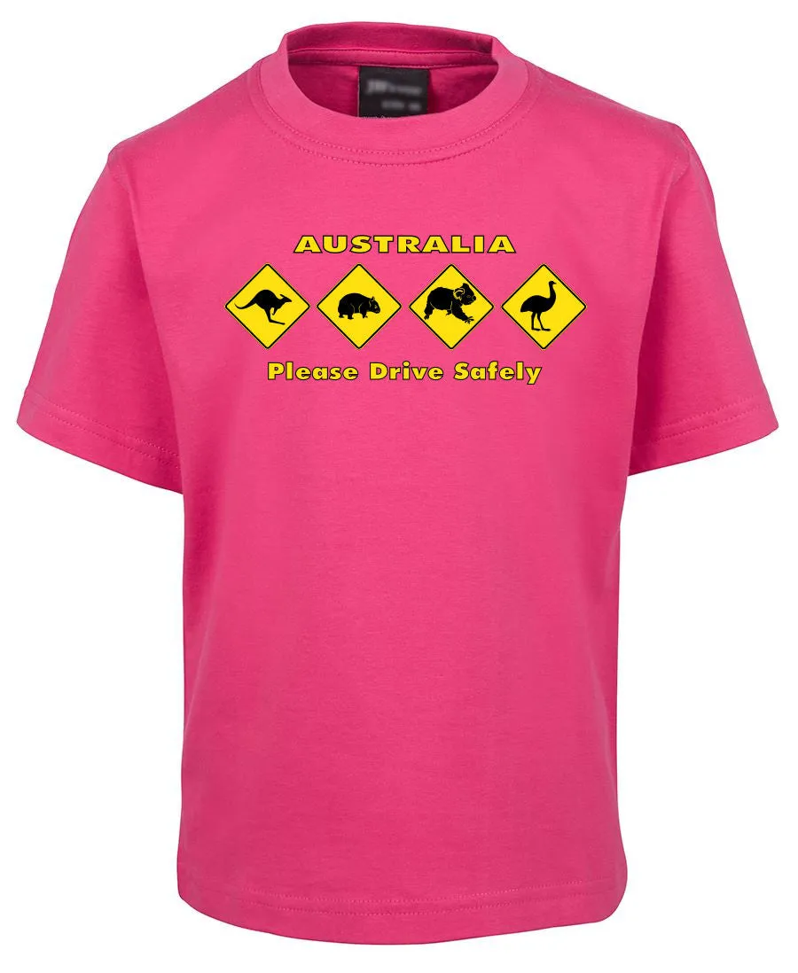 Australian Animal Road Signs Childrens T-Shirt (Various Colours)
