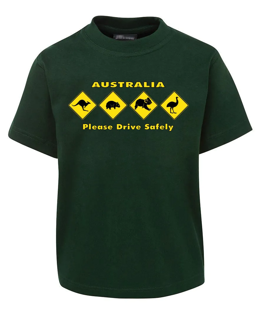 Australian Animal Road Signs Childrens T-Shirt (Various Colours)