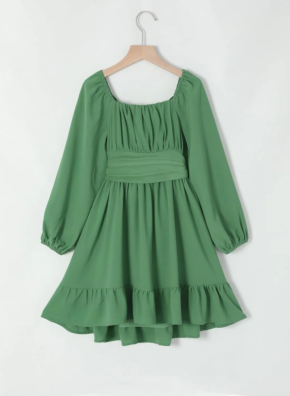 blibean Girls Long Sleeve Tie Back Dress Tween Fall Off Shoulder Dress Size 6-15 Years