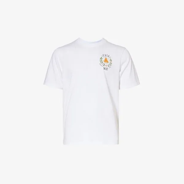 Casa Way organic cotton T-shirt with Casablanca signature print, casa way color