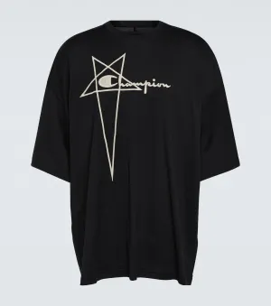 Champion Rick Owens Cotton T-Shirt, Black