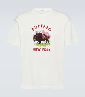 Cotton jersey T-shirt with Bode print, white