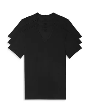 Cotton Stretch V-Neck Moisture Wicking T-Shirts pack of 3 pcs.  Calvin Klein