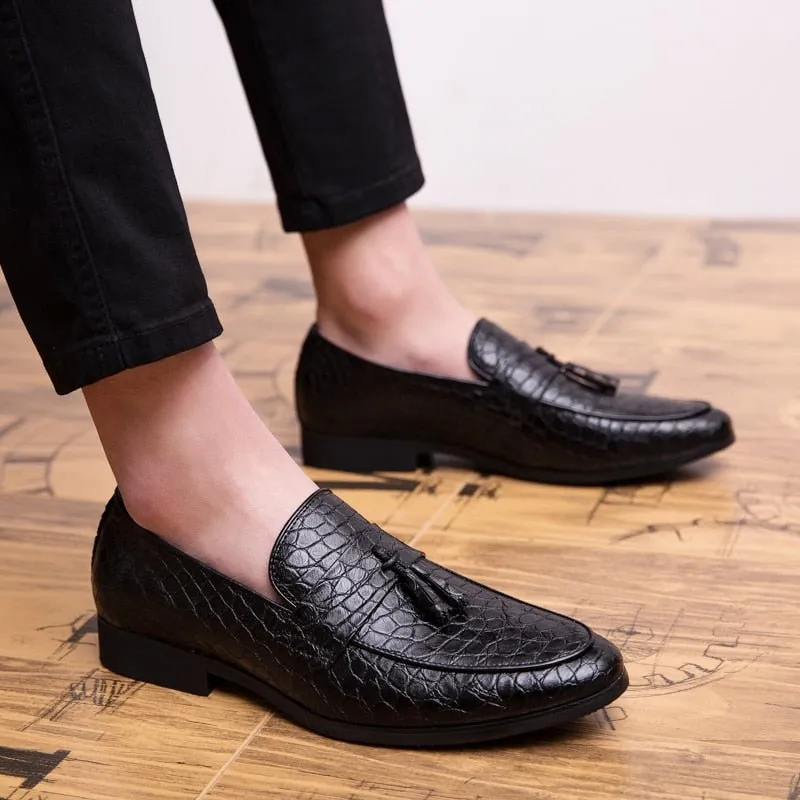 CrocShine Luxe CrocPoint Crocodile Loafers