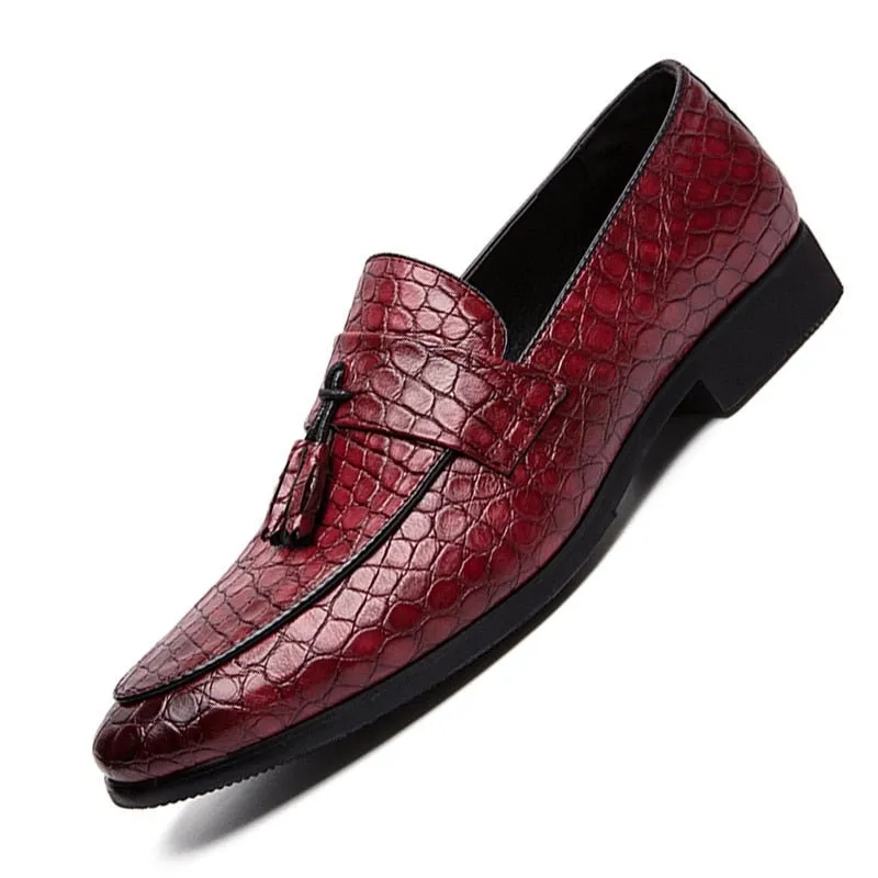 CrocShine Luxe CrocPoint Crocodile Loafers
