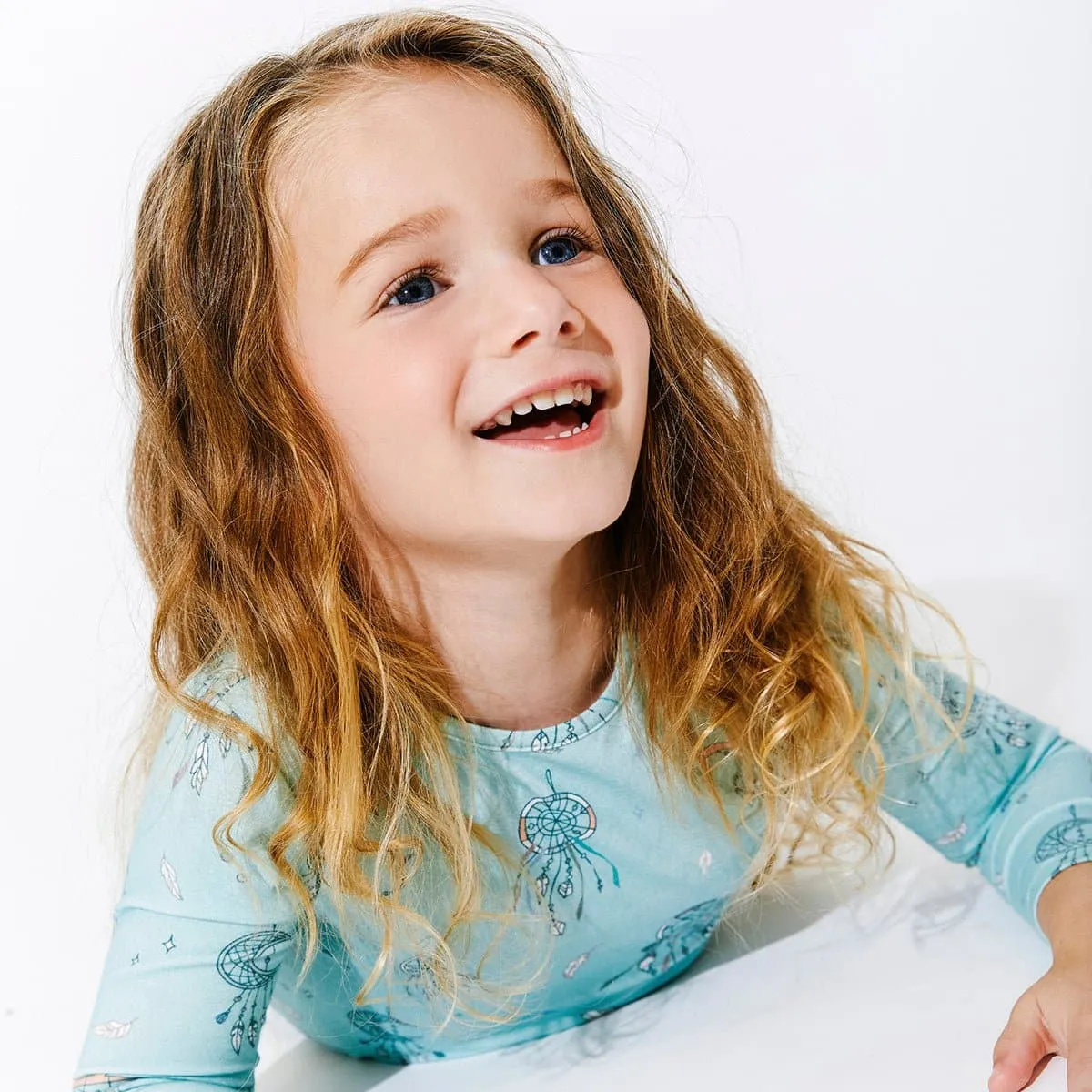 Dreamcatcher Blue Bamboo Kids Pajamas