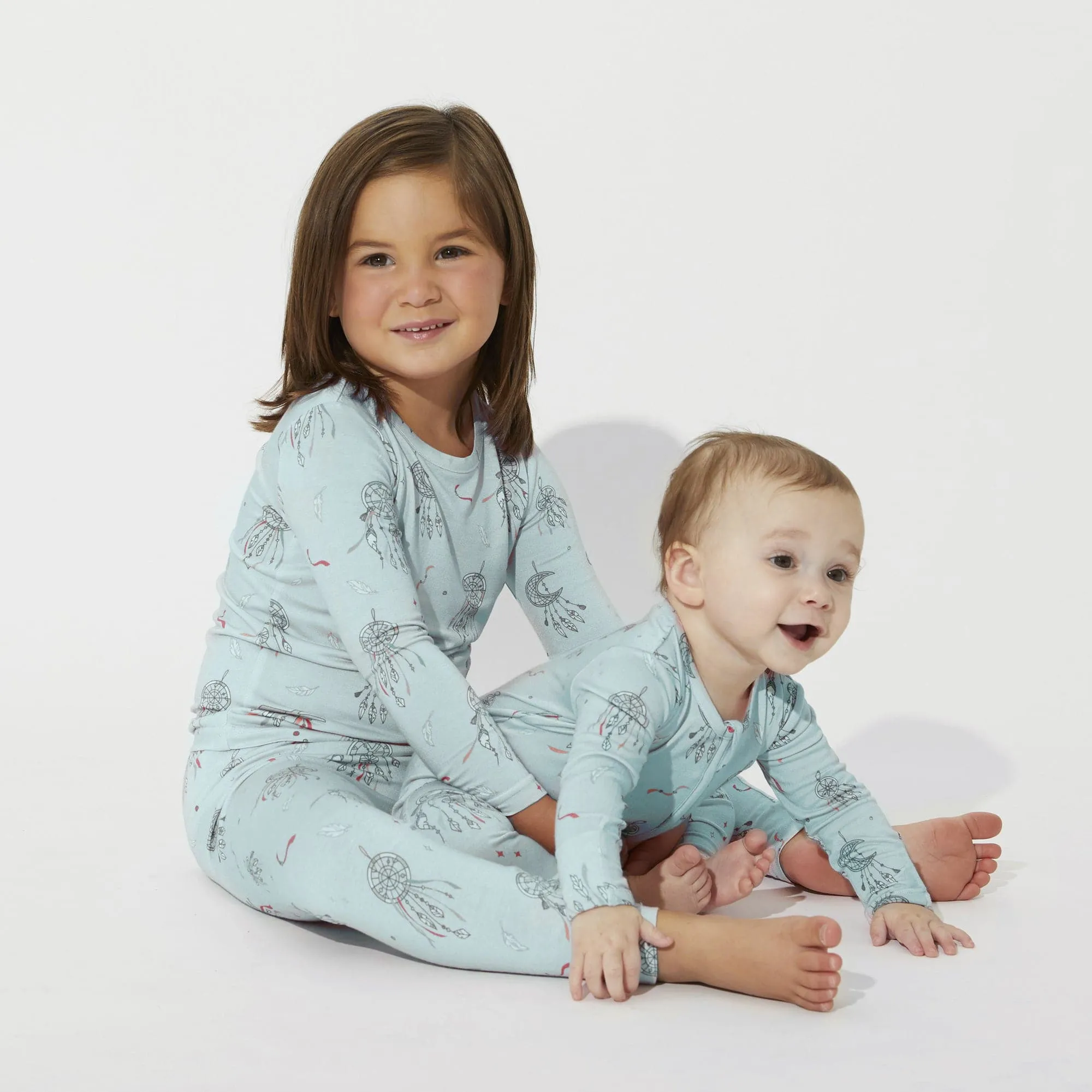 Dreamcatcher Blue Bamboo Kids Pajamas