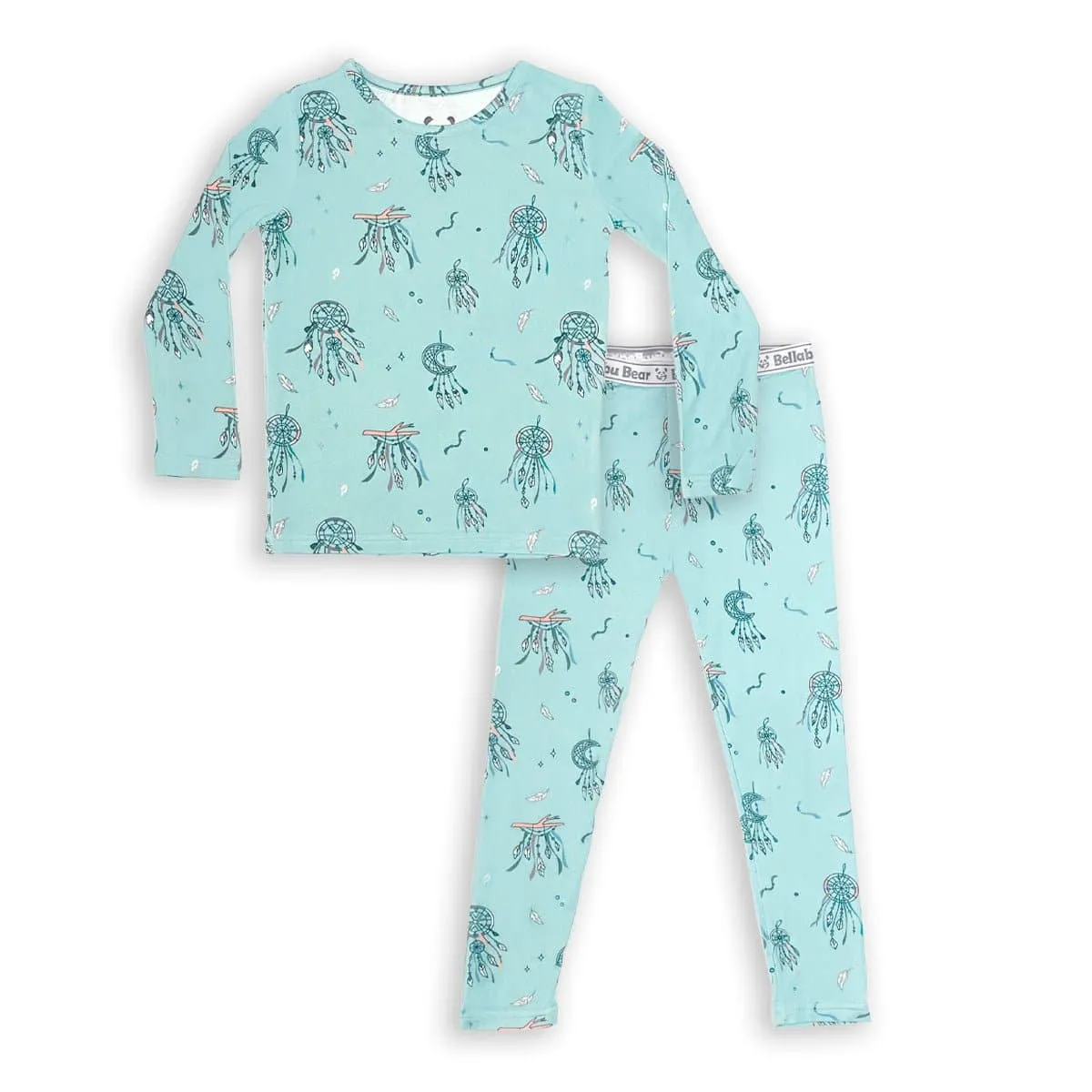 Dreamcatcher Blue Bamboo Kids Pajamas