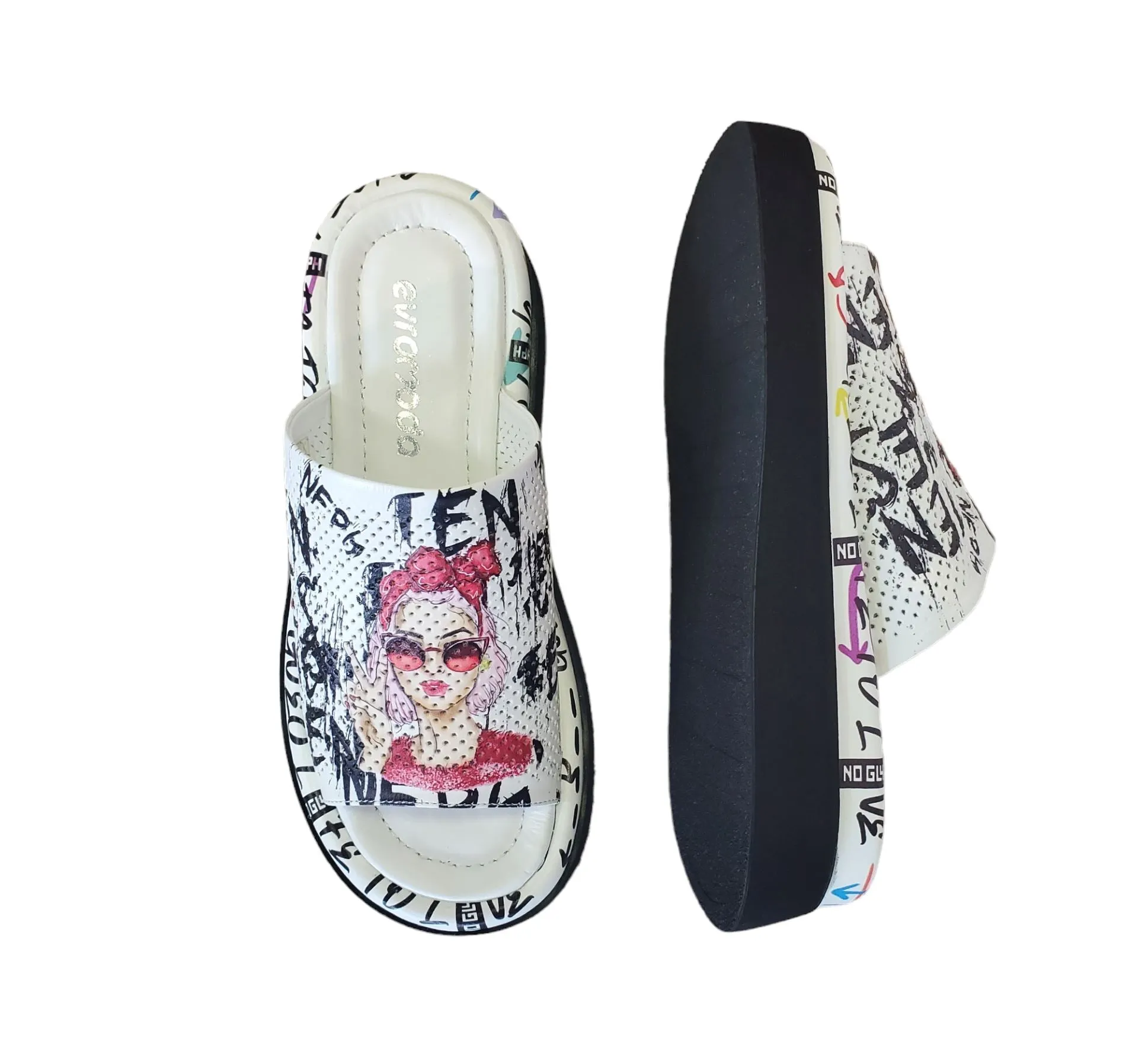 FASHION GIRL SLIP ON LEATHER SANDAL