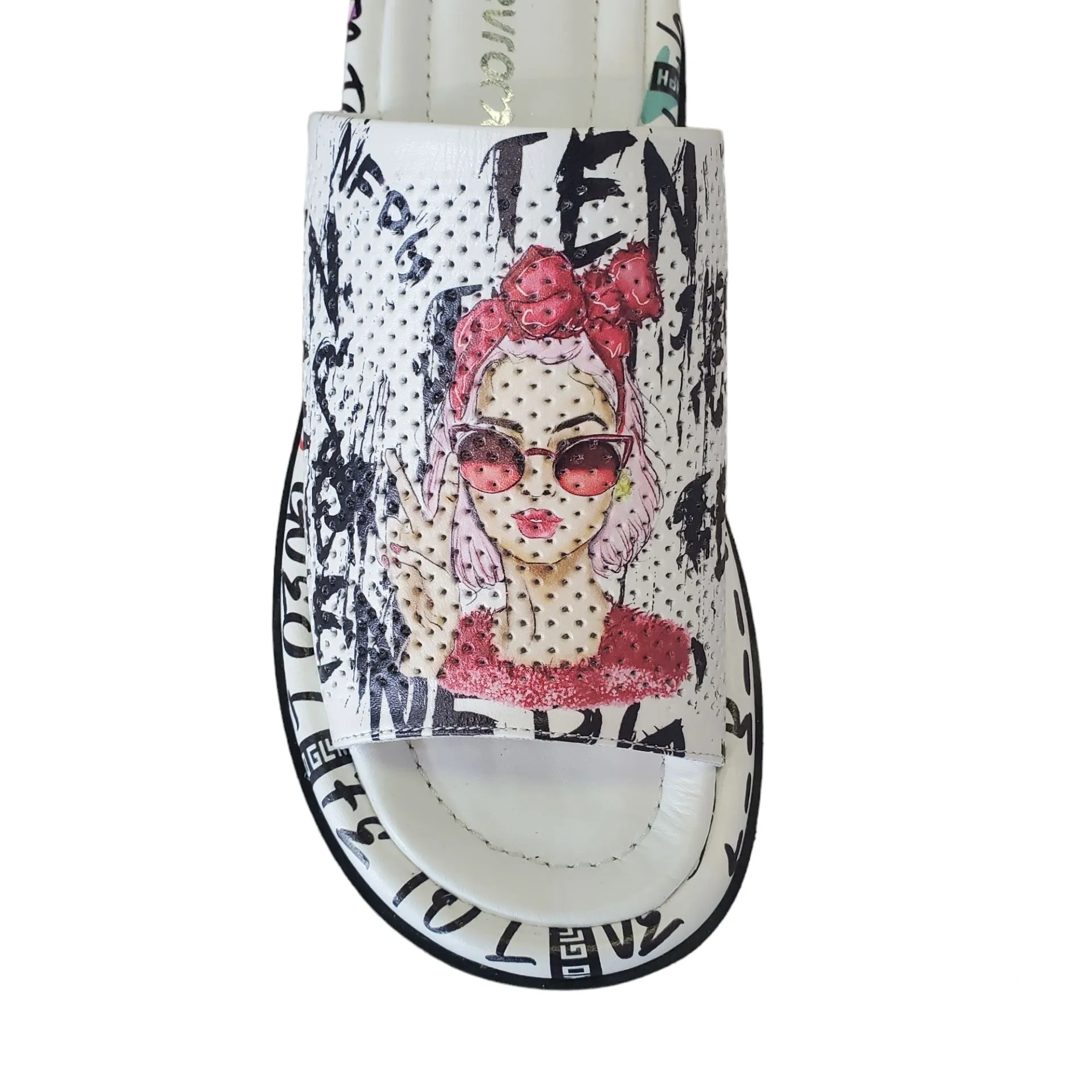 FASHION GIRL SLIP ON LEATHER SANDAL