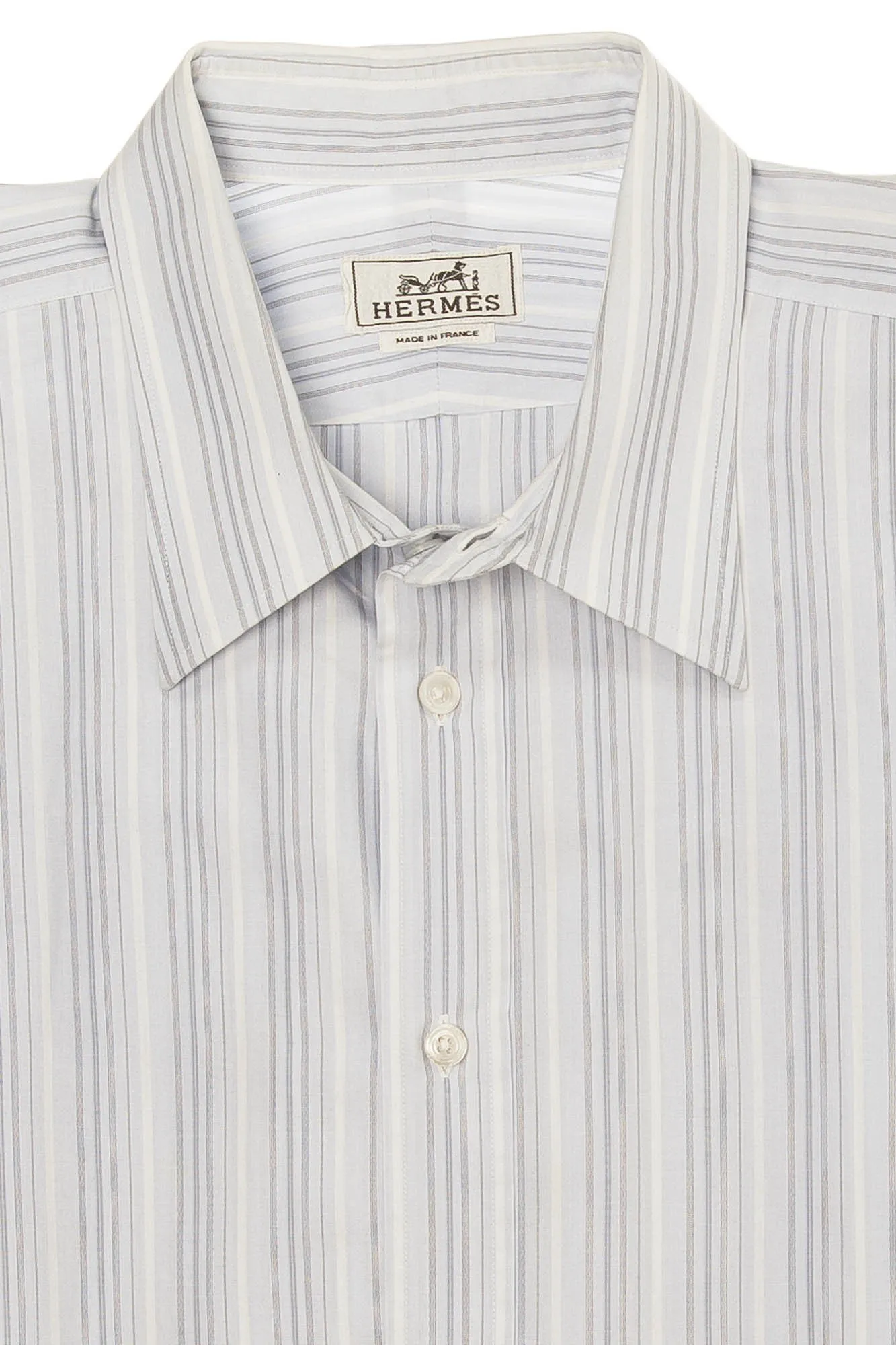 Hermes - Light Blue Dress Shirt with Stripes - IT 44