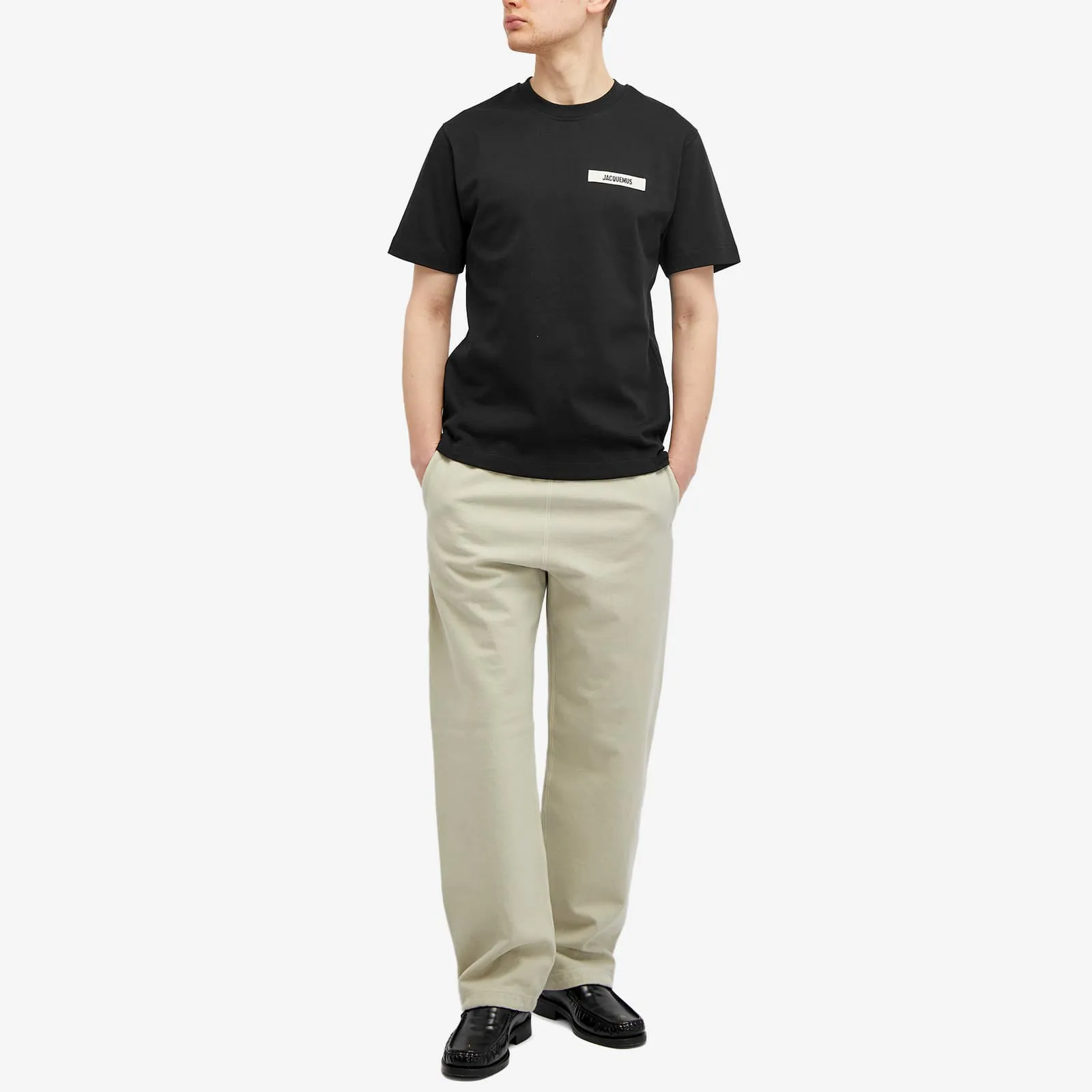 Jacquemus Gros Grain Logo T-shirt, black