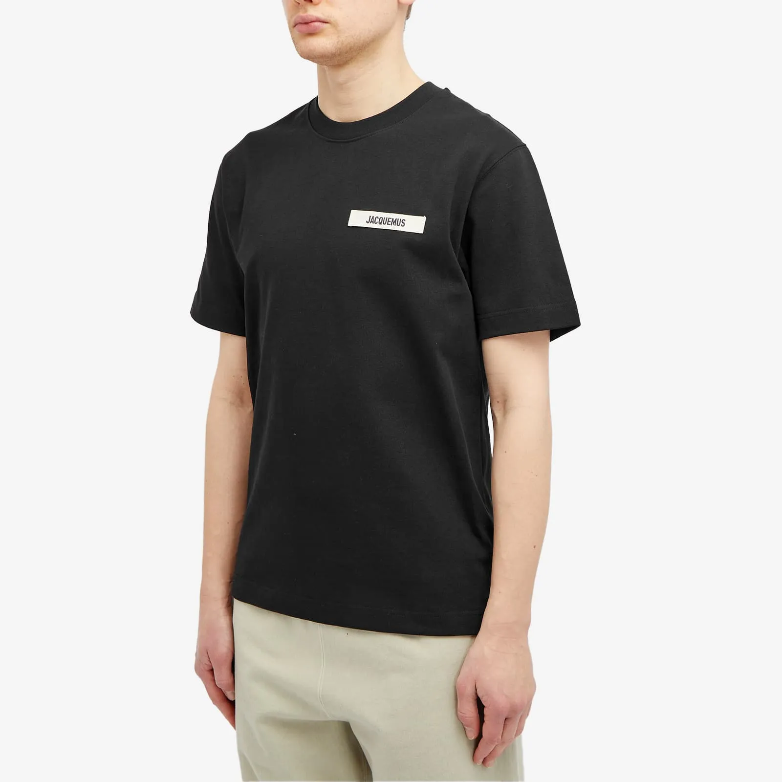Jacquemus Gros Grain Logo T-shirt, black