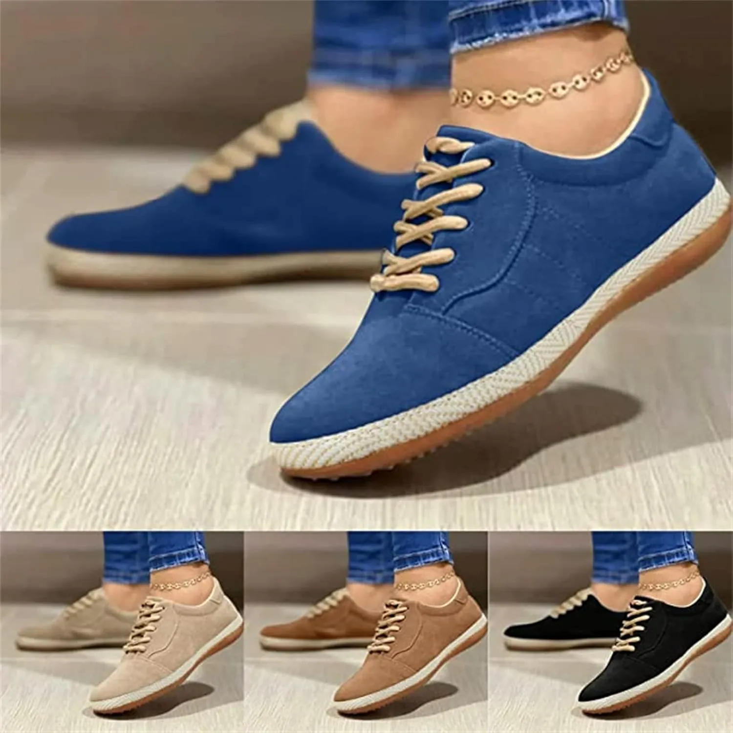 Lausiuoe Shoes for Women Sneakers Slip On Low Top Canvas Shoes Casual Fashion Lightweight Comfortable Walking Flat Loafers