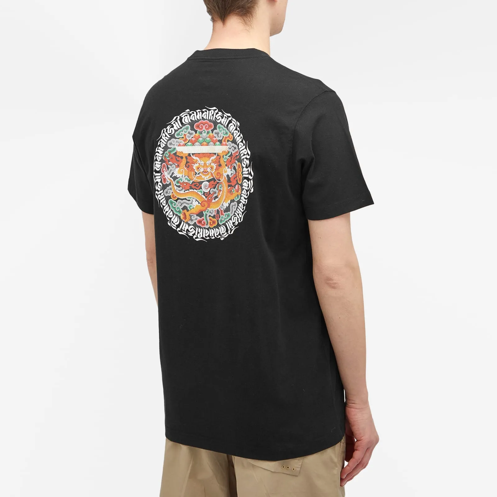 Maharishi Tashi Mannox Abundance Circle T-shirt, black