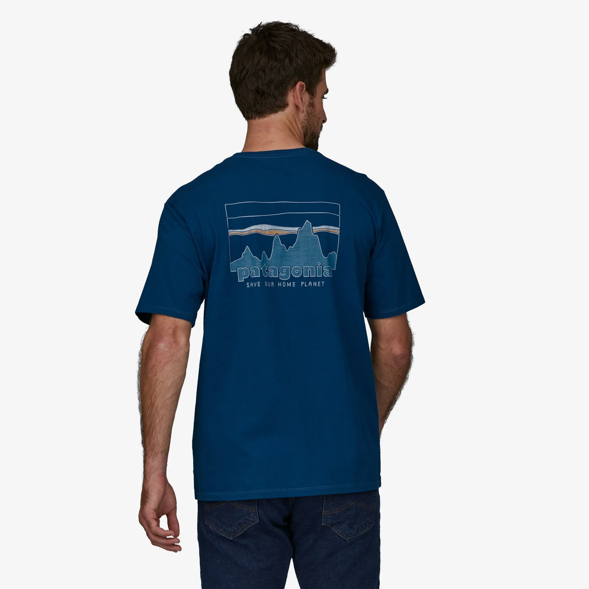 Men's 73 Skyline Organic Patagonia T-Shirt, Lagom Blue