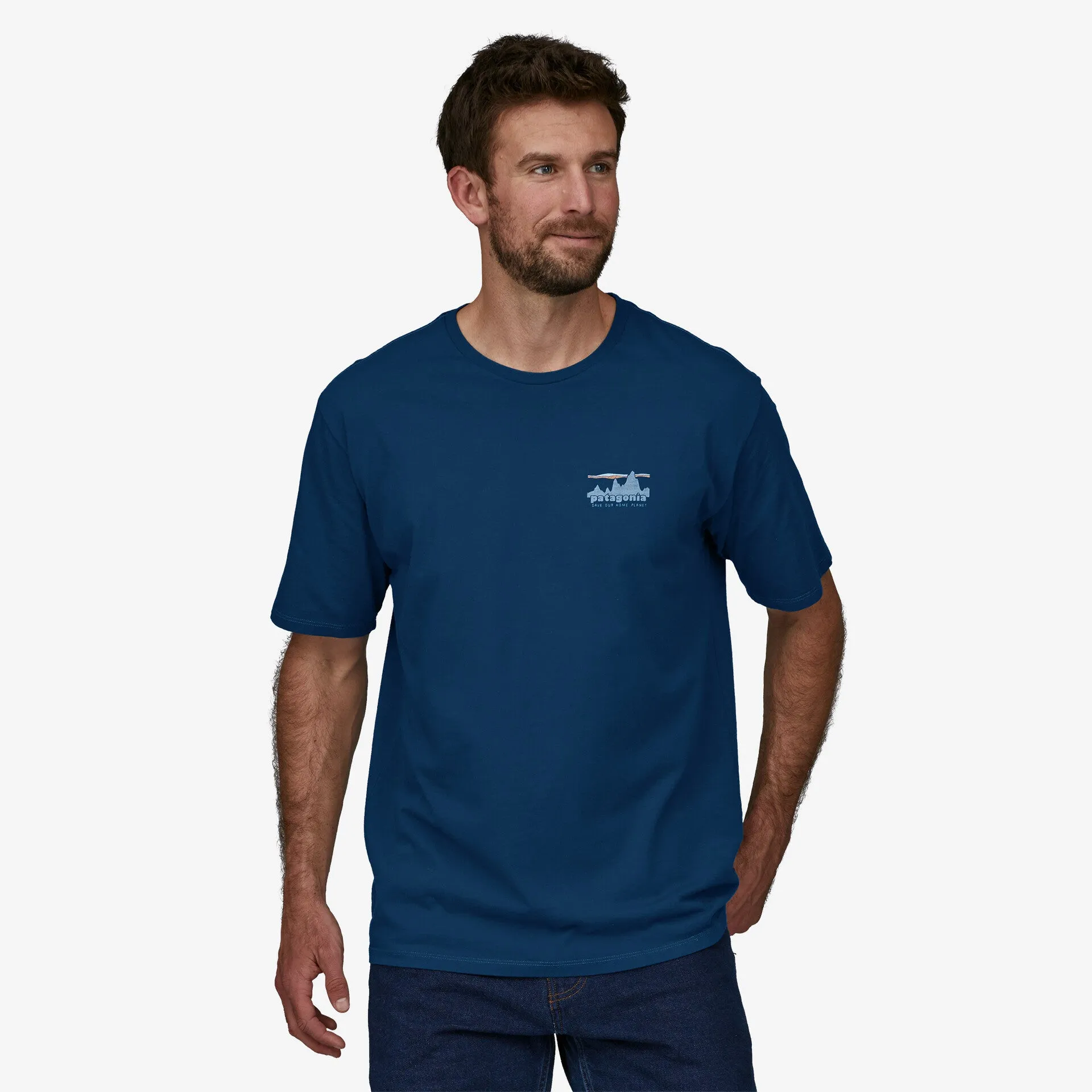 Men's 73 Skyline Organic Patagonia T-Shirt, Lagom Blue