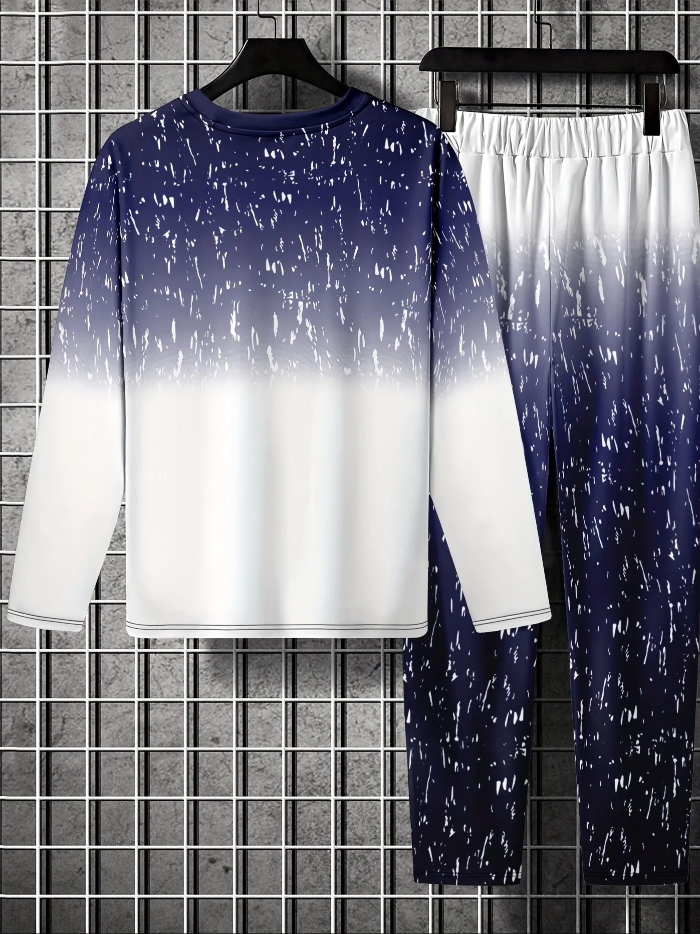 Mens Trendy Graphic Novelty Pajama Loungewear Set - Soft & Cozy Sweatshirts and Jogger Pants, 2-Piece Long Sleeve Tops & Bottoms for Casual Comfort