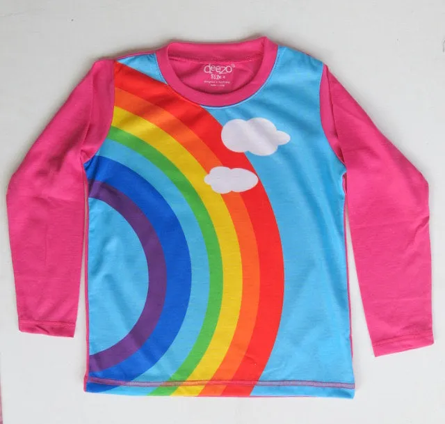 Over the rainbow  - long sleeve rainbow T shirt