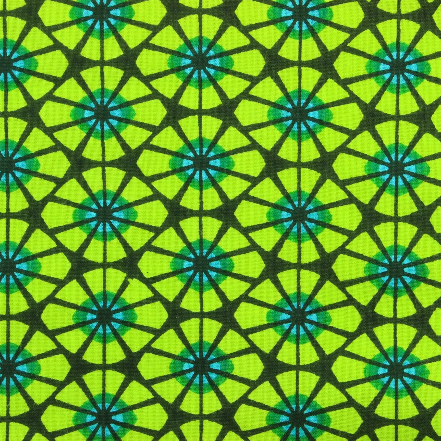 Regular Fit Long Sleeve Shirt - Green Abstract Segments