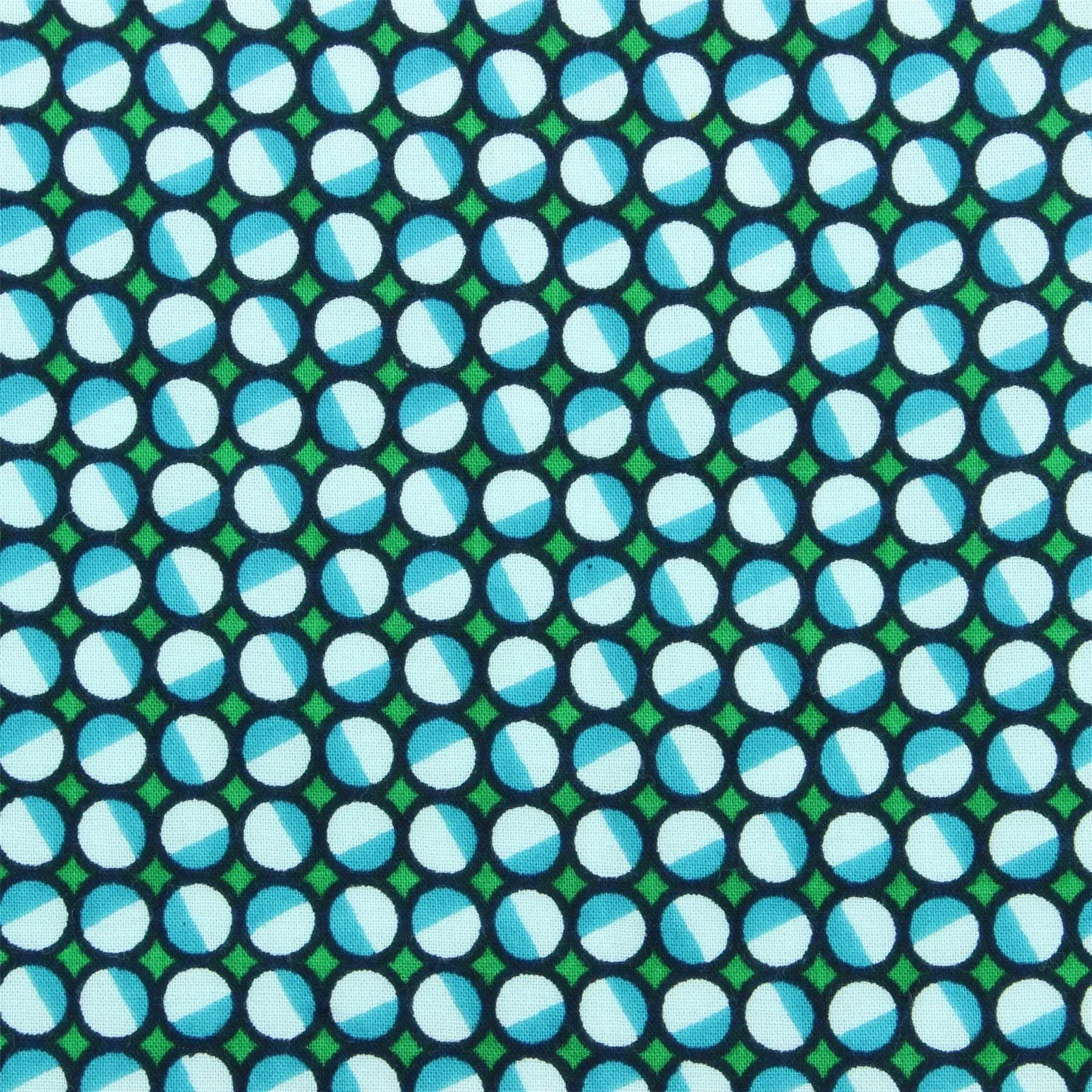 Regular Fit Long Sleeve Shirt - Green & Blue Circles