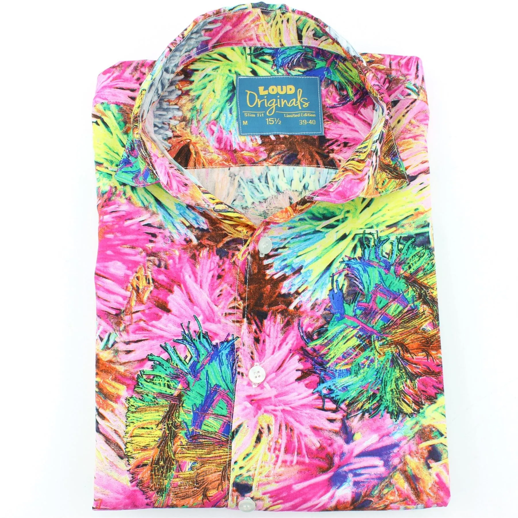 Slim Fit Short Sleeve Shirt - Neon Splash