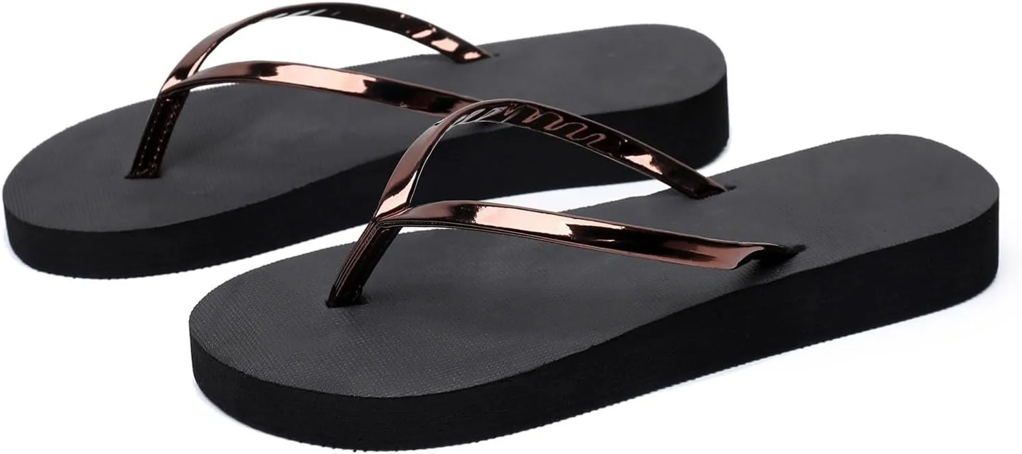 Women Shoes Flat Flip Flops Fashionable Soft Sole Outdoor Beach Flip Flops Women Slippers Memory Foam Furry