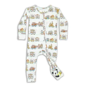 Zoo Train Bamboo Convertible Footie